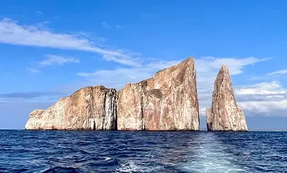 The Kicker Rock on San Cristobal Island.